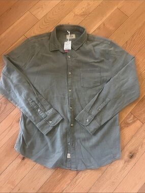Marine Layer Men's Olive Green Button-Down Shirt